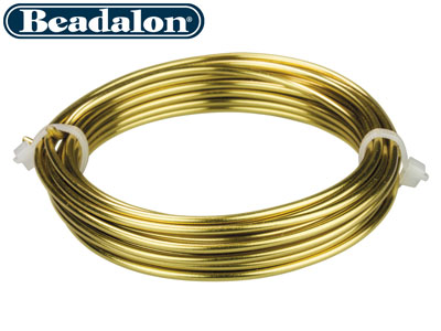 Beadalon Artistic Wire 12 Gauge    Tarnish Resistant Brass 2.0mm X    3.1m - Standard Image - 2