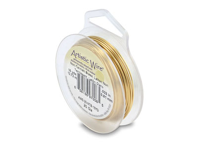 Beadalon Artistic Wire 20 Gauge    Tarnish Resistant Brass 0.81mm X   13.7m - Standard Image - 1