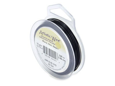 Beadalon Artistic Wire 22 Gauge    Black 0.64mm X 13.7m - Standard Image - 1