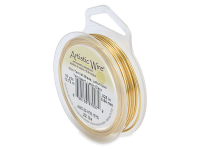 Beadalon Artistic Wire 22 Gauge    Tarnish Resistant Brass 0.64mm X   13.7m