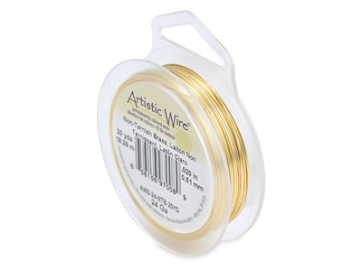 Beadalon Artistic Wire 24 Gauge    Tarnish Resistant Brass 0.51mm X   18.2m