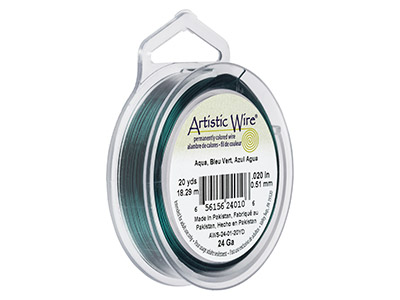 Beadalon Artistic Wire 24 Gauge    Aqua 0.51mm X 18.2m - Standard Image - 1