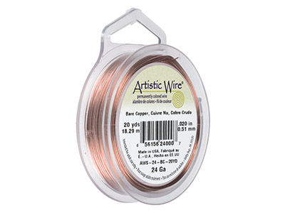 Beadalon Artistic Wire 24 Gauge    Bare Copper 0.51mm X 18.2m