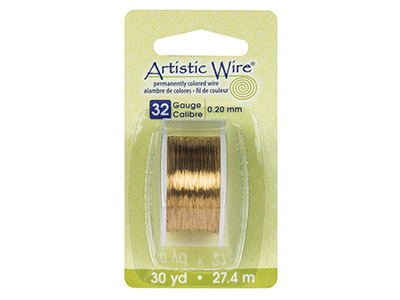 Beadalon Artistic Wire 32 Gauge    Tarnish Resistant Brass 0.20mm X   27.4m - Standard Image - 3