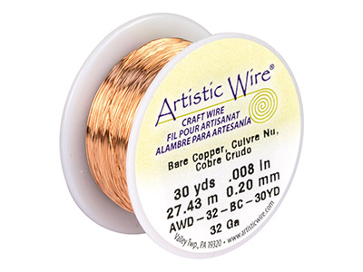 Beadalon Artistic Wire 32 Gauge    Bare Copper 0.20mm X 27.4m