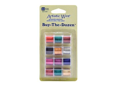 Beadalon Artistic Wire, 24 Gauge,  Tarnish Resistant, Buy-the-dozen,  ACLS, 0.51mm X 4.5m Each