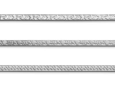Beadalon Artistic Wire Pattern Flat Tarnish Resistant Silver 0.58mm X   4.6mm X 152mm - Standard Image - 2