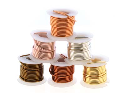 Wire Elements, 16 Gauge, Pack of 6  Assorted Colours, Tarnish           Resistant, Medium Temper, 1yd/0.91m - Standard Image - 5