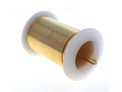 Wire Elements, 18 Gauge, Gold      Colour, Tarnish Resistant, Medium  Temper, 10yd/9.14m - Standard Image - 4