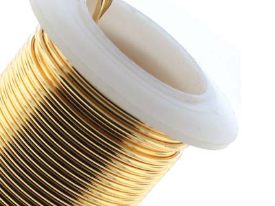 Wire Elements, 18 Gauge, Gold      Colour, Tarnish Resistant, Medium  Temper, 10yd/9.14m - Standard Image - 5