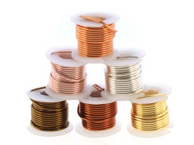 Wire Elements, 18 Gauge, Pack of 6  Assorted Colours, Tarnish           Resistant, Medium Temper, 2yd/1.83m - Standard Image - 2