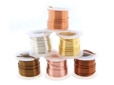 Wire Elements, 20 Gauge, Pack of 6  Assorted Colours, Tarnish           Resistant, Medium Temper, 3yd/2.74m - Standard Image - 2