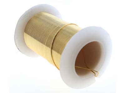 Wire Elements, 22 Gauge, Gold      Colour, Tarnish Resistant, Medium  Temper, 20yd/18.29m - Standard Image - 4