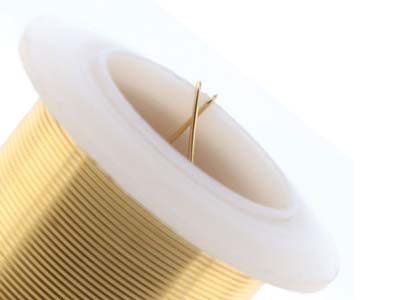 Wire Elements, 22 Gauge, Gold      Colour, Tarnish Resistant, Medium  Temper, 20yd/18.29m - Standard Image - 5