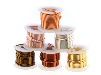 Wire Elements, 22 Gauge, Pack of 6  Assorted Colours, Tarnish           Resistant, Medium Temper, 4yd/3.66m - Standard Image - 5