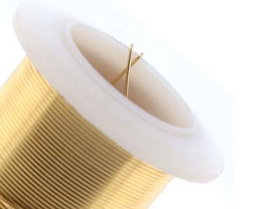 Wire Elements, 24 Gauge, Gold      Colour, Tarnish Resistant, Medium  Temper, 30yd/27.43m - Standard Image - 5