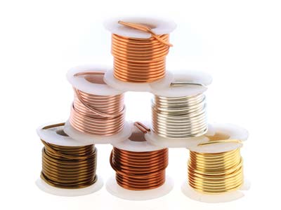 Wire Elements, 24 Gauge, Pack of 6  Assorted Colours, Tarnish           Resistant, Medium Temper, 6yd/5.49m - Standard Image - 5