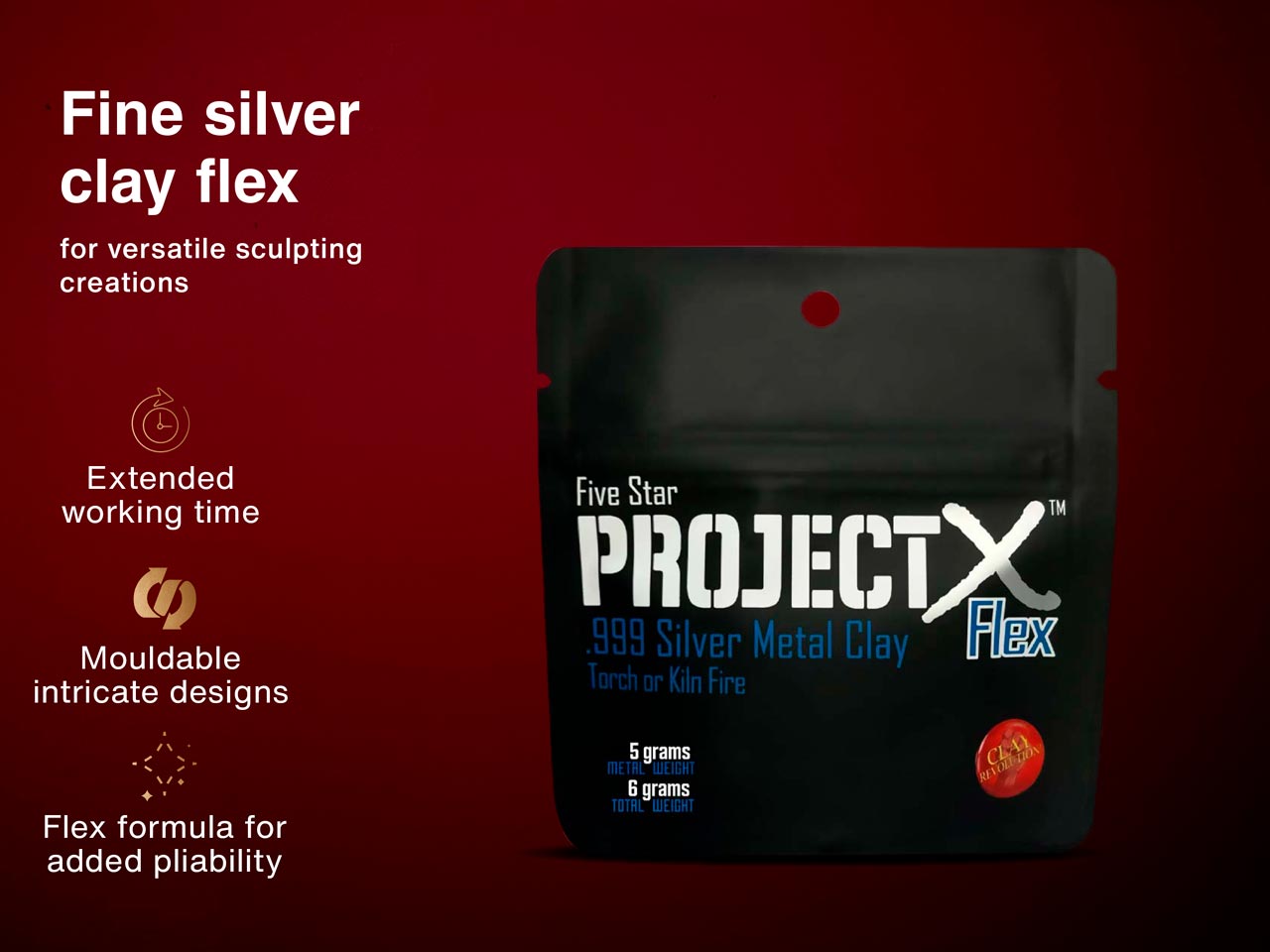 Project X .999 Jewellery Making Fine Silver Flex Metal Clay Torch or Kiln fire