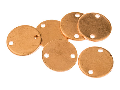 Copper Blanks Round Disc Connector Pack of 6, 15mm - Standard Image - 2