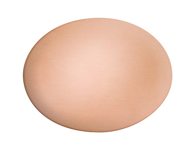 Copper Blanks Oval Domed Pack of 6 40mm X 30mm X 0.9mm
