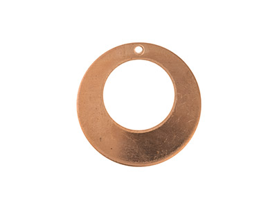 Copper Blanks Round Drop Pack of 6 25mm X 1mm Cut Out - Standard Image - 2