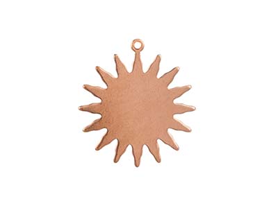 Copper Blanks Sunburst Pack of 6,  27mm X 0.9mm