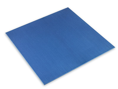 Anodised Coloured Blue Aluminium   Sheet 100x100x0.7mm