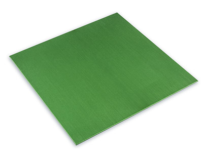 Anodised Coloured Green Aluminium  Sheet 100x100x0.7mm