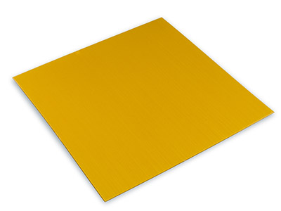 Anodised Coloured Gold Aluminium   Sheet 100x100x0.7mm