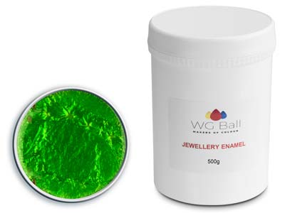 WG Ball Transparent Enamel          Budgerigar Green 430 500g Lead Free