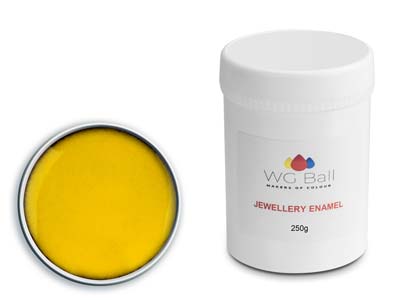 WG Ball Opaque Enamel Yellow 670   250g Lead Free - Standard Image - 1