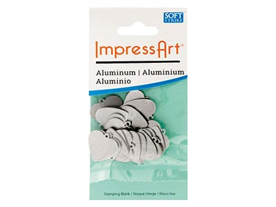 ImpressArt Aluminium Heart 16mm    Stamping Blank Pack of 20 Pierced  Hole - Standard Image - 3