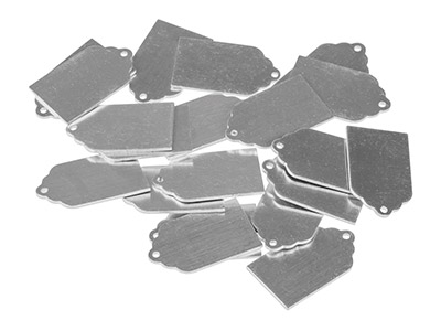 ImpressArt Aluminium Gift Tag 22mm Stamping Blank Pack of 15 - Standard Image - 2