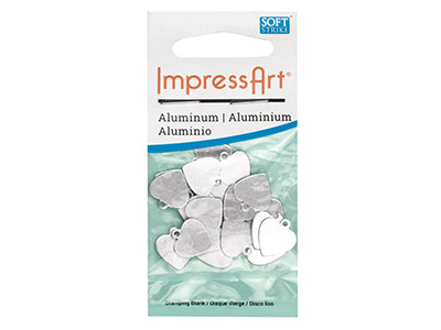 ImpressArt Aluminium Mini Heart    13mm Stamping Blank Pack of 20     Pierced Hole - Standard Image - 3