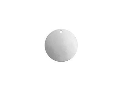 ImpressArt Aluminium Round Disc    12mm Stamping Blank Pack of 20     Pierced Holed - Standard Image - 1