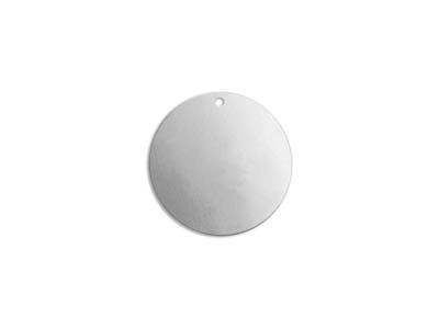 ImpressArt Aluminium Round Disc    19mm Stamping Blank Pack of 15     Pierced Hole