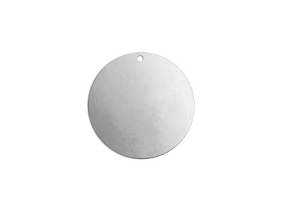 ImpressArt Aluminium Round Disc    22mm Stamping Blank Pack of 15     Pierced Hole