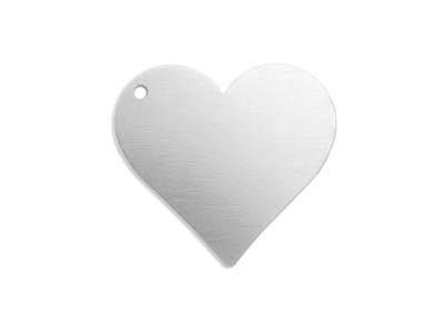 Impressart Aluminium Heart 19mm    Stamping Blank Pack of 15 Pierced  Hole