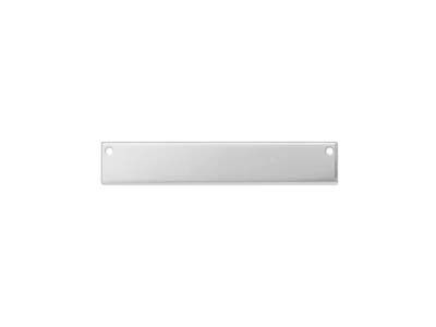 ImpressArt Aluminium Rectangular   Bar 38x6mm Stamping Blank          Pack of 15 Pierced Hole - Standard Image - 1