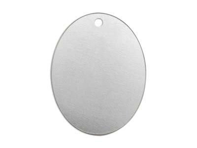 ImpressArt Aluminium Oval 38x25mm  Stamping Blank Pack of 8, Pierced  Hole - Standard Image - 1