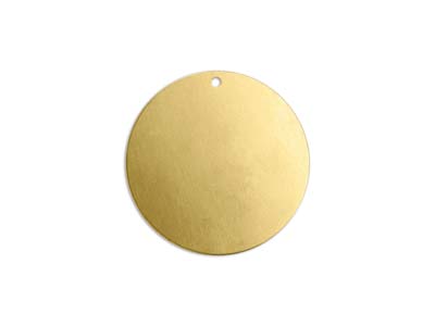 ImpressArt Brass Round Disc 25mm   Stamping Blank Pack of 4 Pierced   Hole - Standard Image - 1