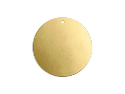 ImpressArt Brass Round Disc 32mm   Stamping Blank Pack of 3 Pierced   Hole - Standard Image - 1