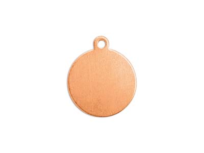 ImpressArt Copper Round Tag 16mm   Stamping Blank Pack of 7 - Standard Image - 1