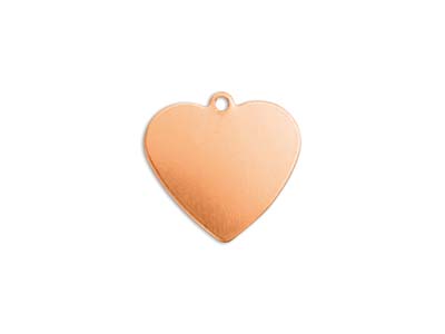 ImpressArt Copper Heart 16mm       Stamping Blank Pack of 6