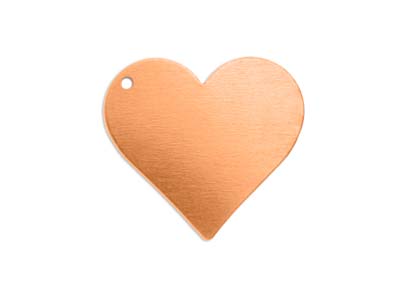 ImpressArt Copper Heart 19mm       Stamping Blank Pack of 4 Pierced   Hole - Standard Image - 1