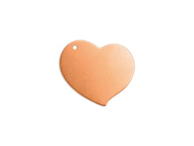 ImpressArt Copper Swirly Heart 19mm Stamping Blank Pack of 6 Pierced    Hole - Standard Image - 1