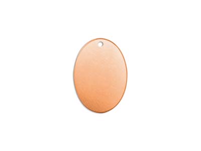 ImpressArt Copper Oval 19x12mm     Stamping Blank Pack of 7 Pierced   Hole - Standard Image - 1