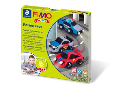 Fimo Police Race Kids Form And Play Polymer Clay Set
