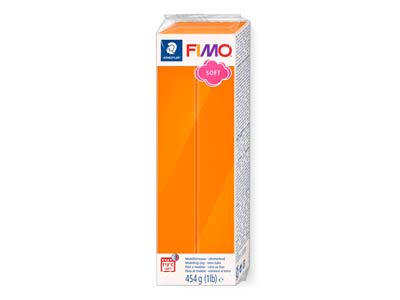 Fimo Soft Tangerine 454g Polymer    Clay Block Fimo Colour Reference 42 - Standard Image - 1