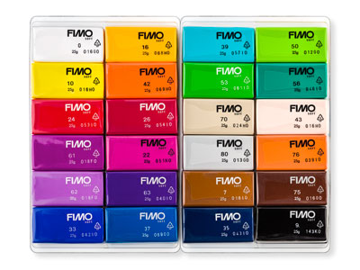 Fimo Soft Colour Pack Basic Multi  Pack of 24 X 25g Polymer Clay      Modelling Clay Blocks - Standard Image - 2